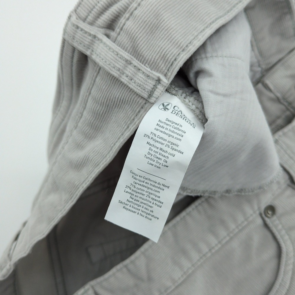Carve Designs Oahu Shorts Light Gray Corduroy Size 4 Frayed Raw Hem 6" Inseam - Picture 7 of 8